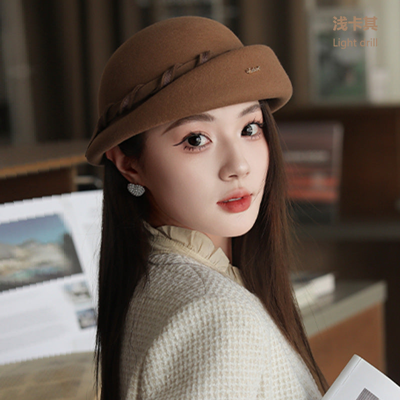 French Hepburn Style Woolen Beret Artistic Australian Wool