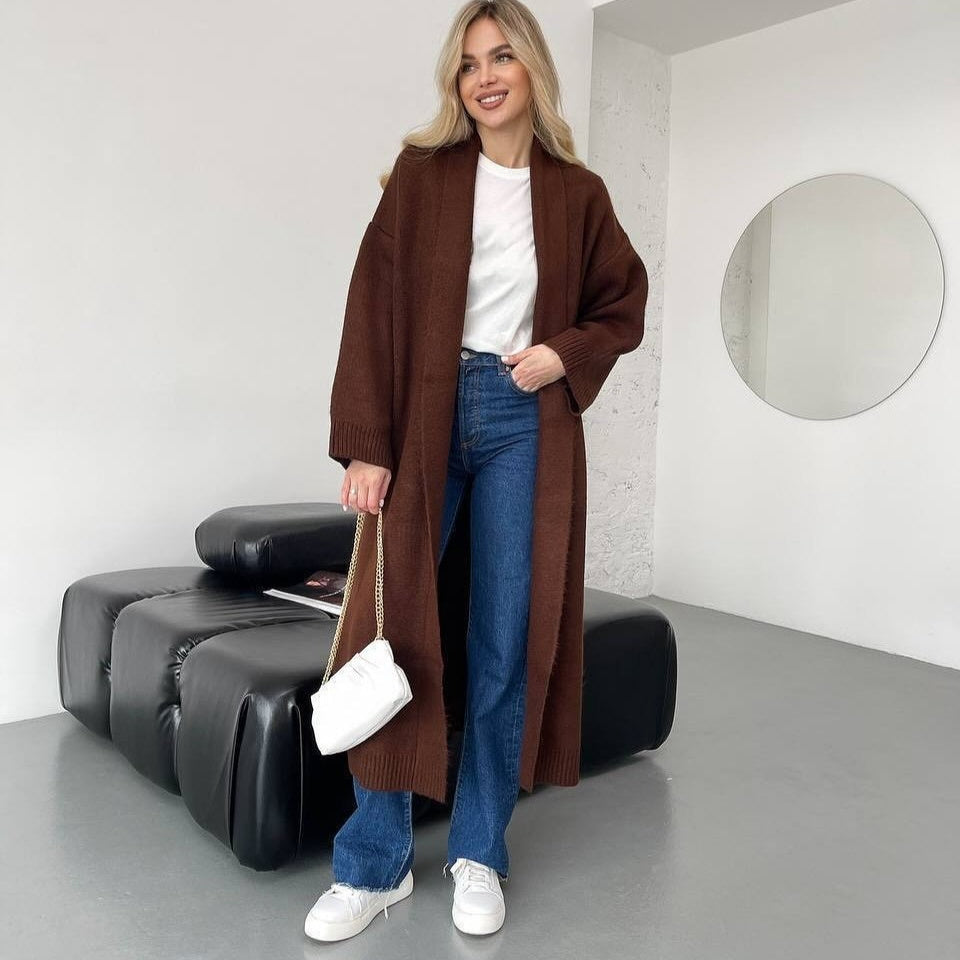 Autumn And Winter New Elegant Cardigan Sweater Coat For Women