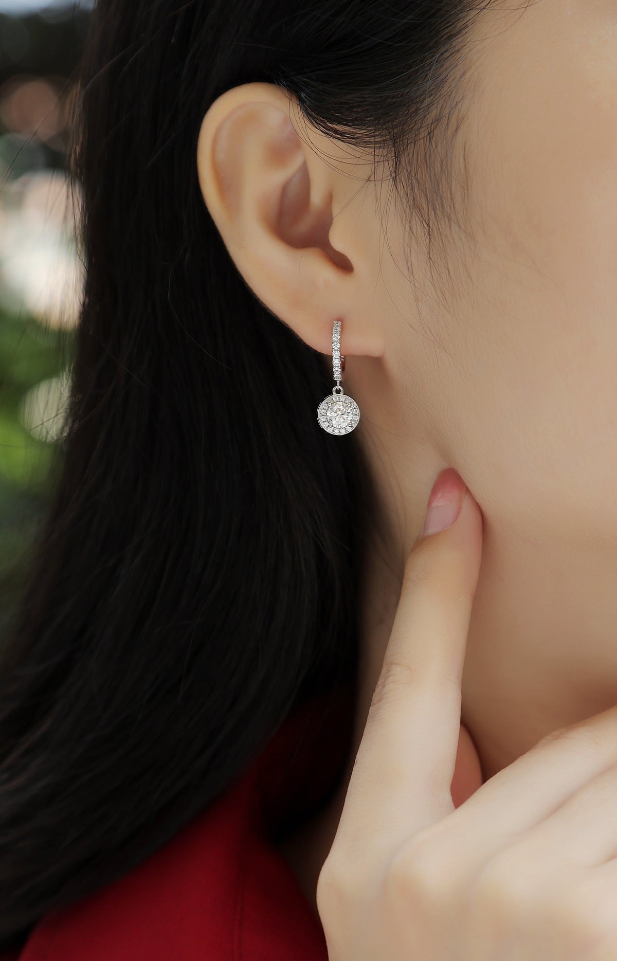 To Youth - Earrings Set With 0.5-carat Top-quality Moissanite S925 Silver And Platinum-plated Stud Earrings, A Fashionable And Trendy Accessory That Can Be Tested With A Diamond Pen