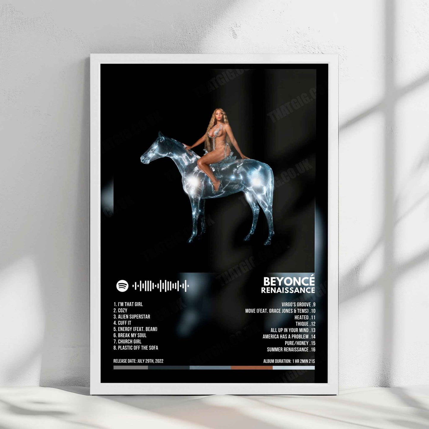 Beyoncé "RENAISSANCE" Album Cover Poster - with Complete Tracklist