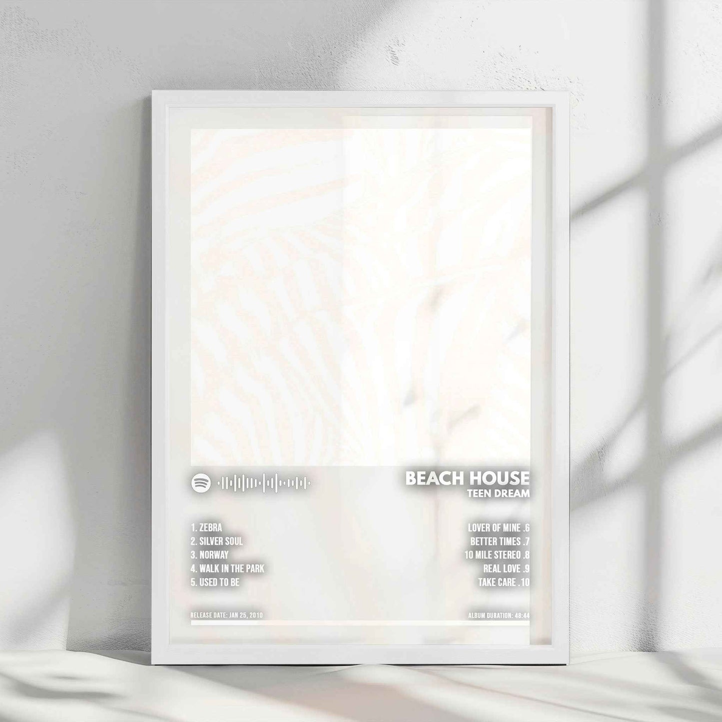 Beach House "Teen Dream" Album Cover Poster - with Complete Tracklist