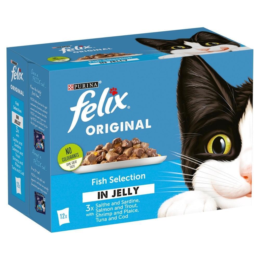 Felix Pouch Fish Selection in Jelly 12 x 100g