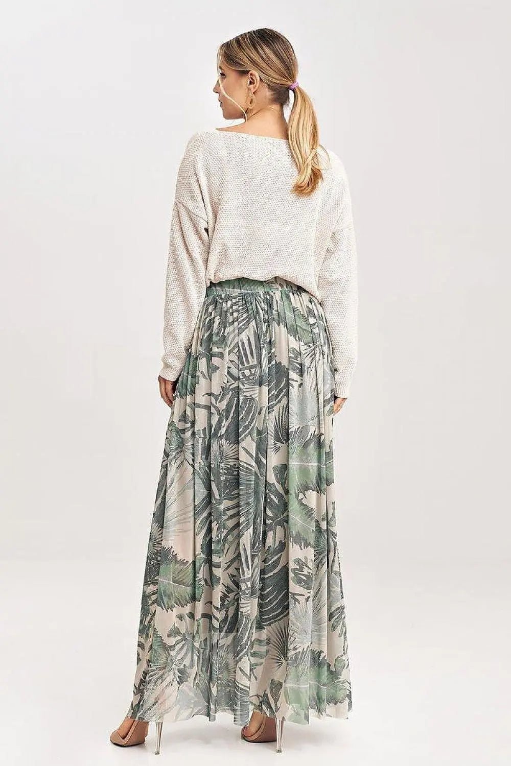 Figl elegant long mesh skirt