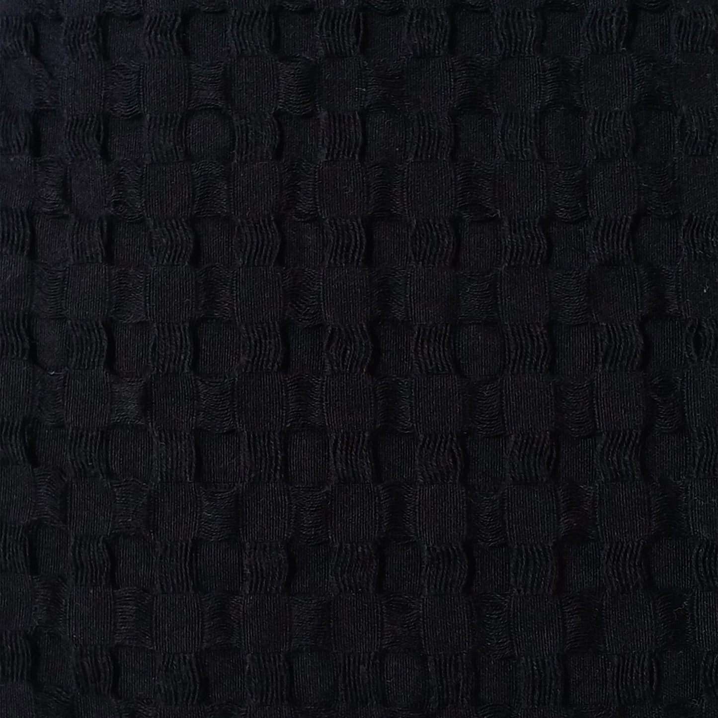 OLIVIA ROCCO Florian Checked Throw Blanket 100% Cotton Black Bedspread For Sofas