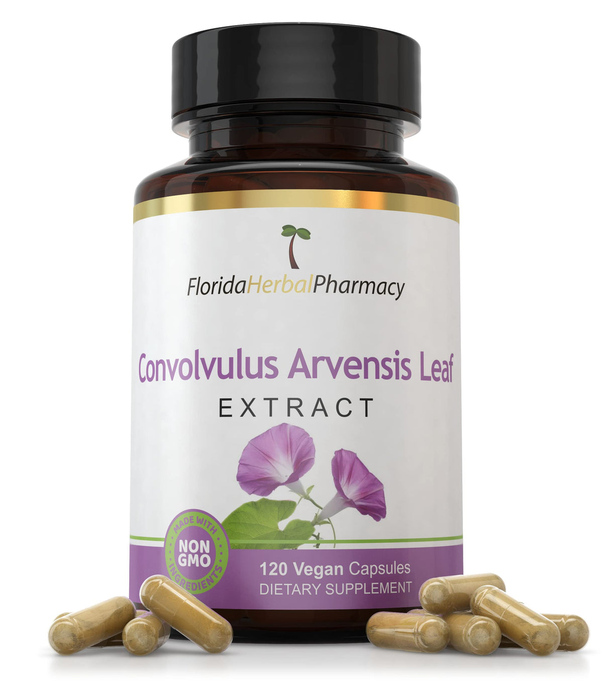 Florida Herbal Pharmacy | Convolvulus Arvensis Leaf Extract Capsules 10:1 (120 Capsules) - 500 mg per Capsule, 1000 mg Serving