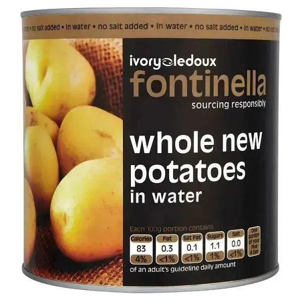 Fontinella Whole New Potatoes in Water 2.5kg (Drained Weight 1.5kg)