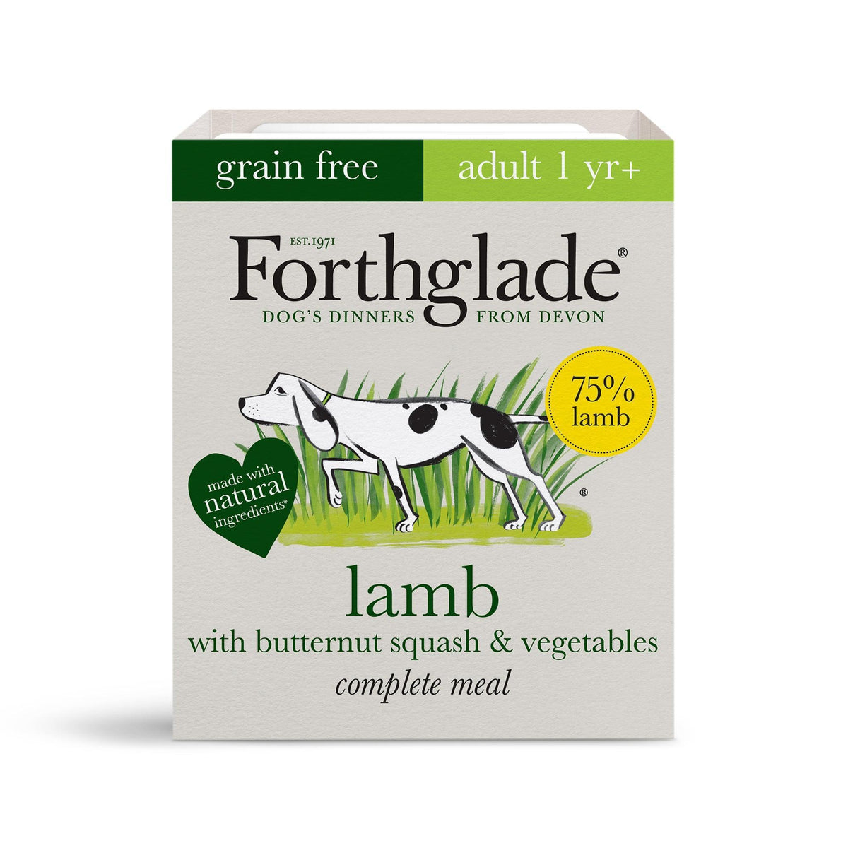 Forthglade Adult Complete Grain Free Lamb Trays 395g - Case of 18