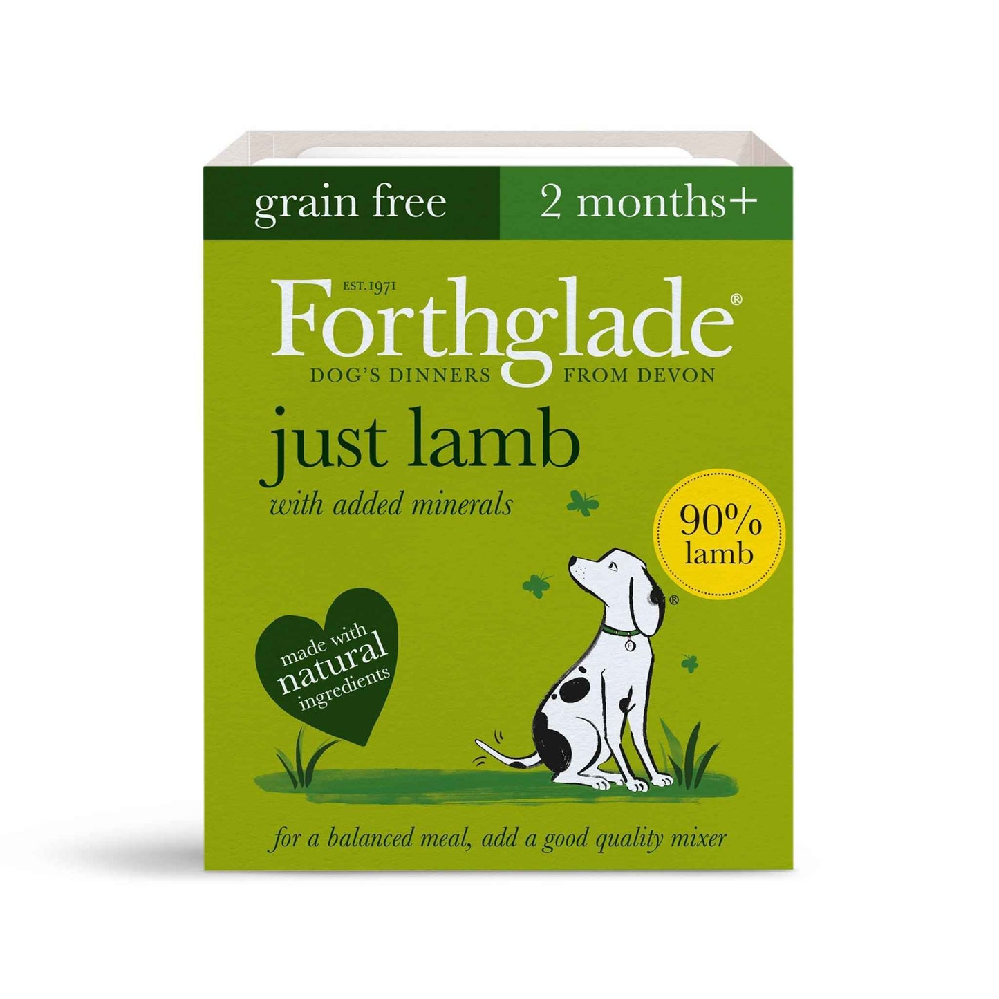 Forthglade Adult Just Grain Free Lamb Tray 18 x 395g