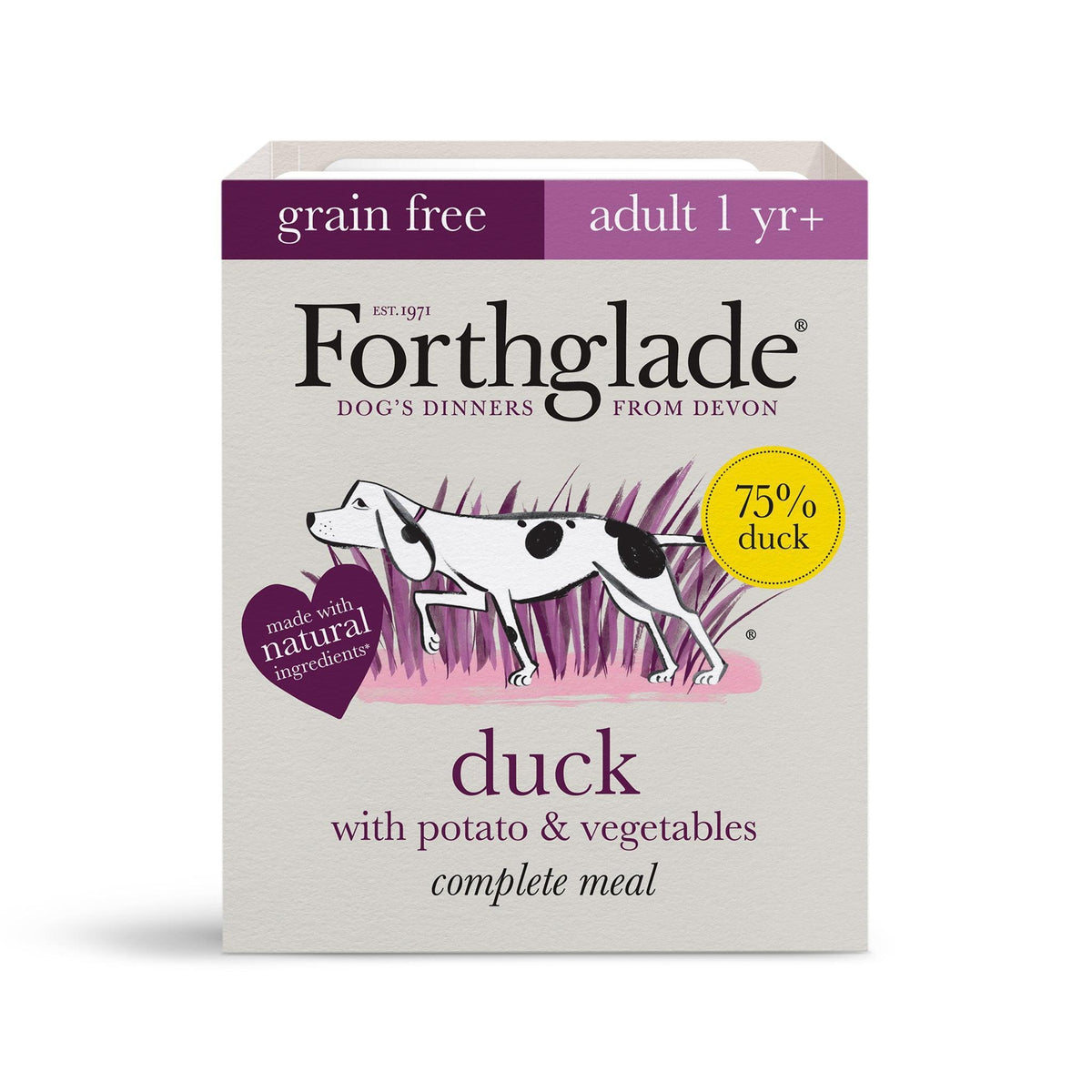 Forthglade Grain Free Duck Adult Dog Food 395g - Case of 18