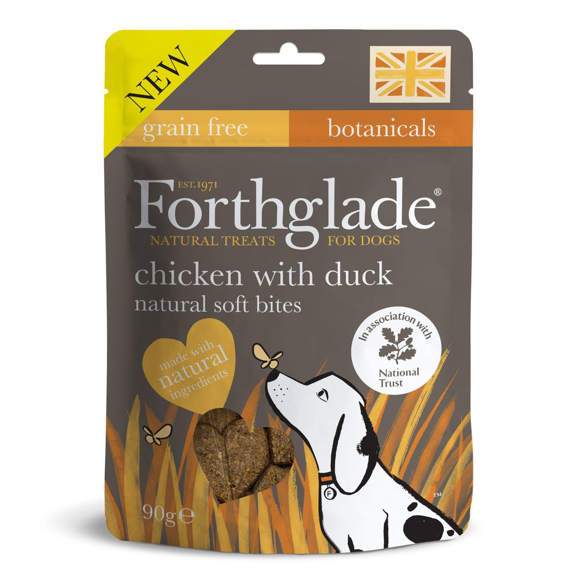 Forthglade National Trust Soft Bites Chicken with Duck Treats 90g - Case of 8