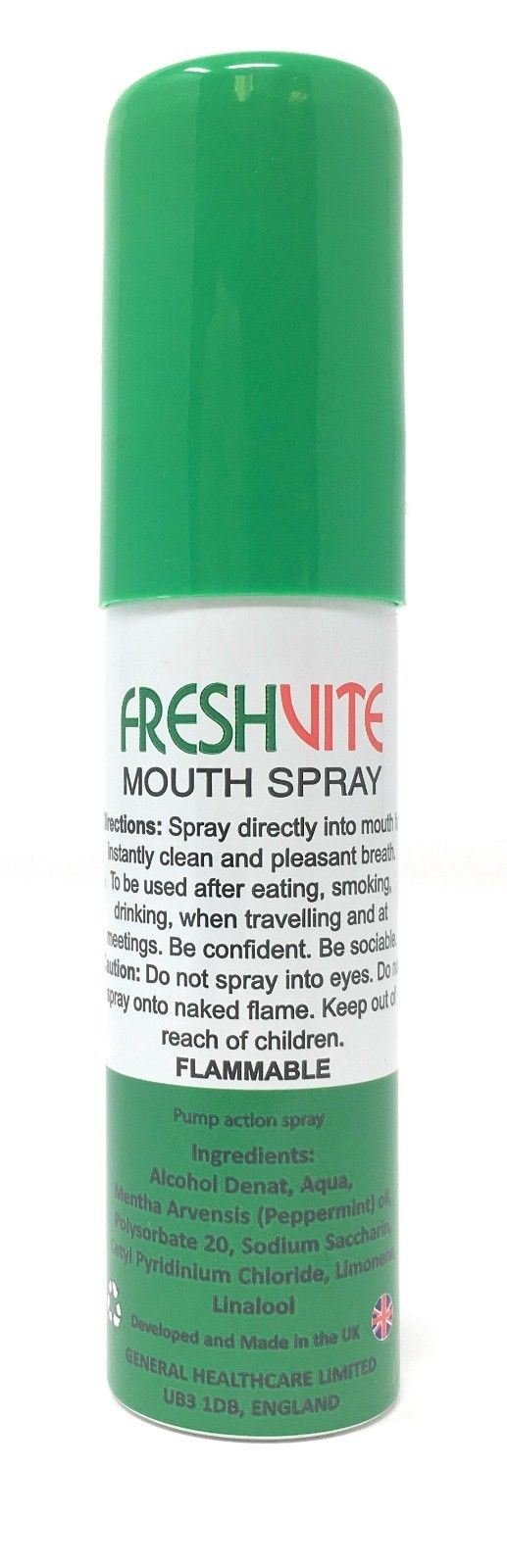 FreshVite Mouth Spray for longer lasting clean breath 15ml MOUTH AND BREATH