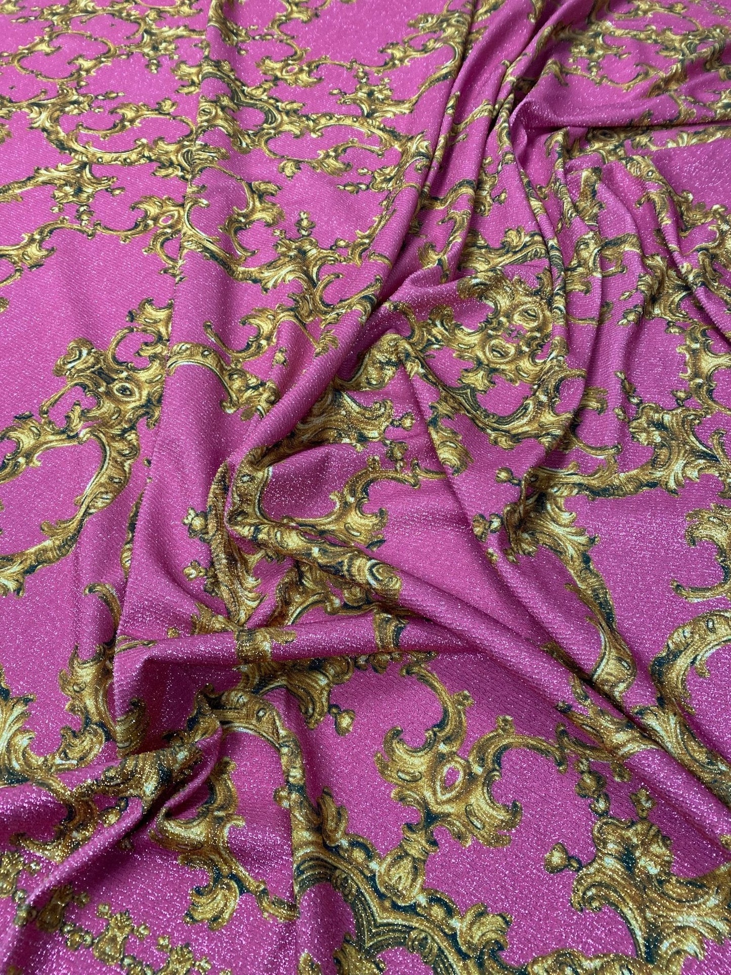 Fuchsia Baroque Fabric by Metre