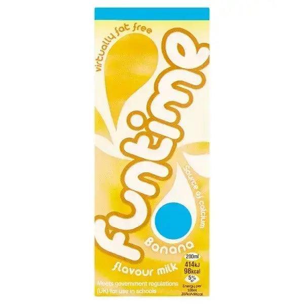 Funtime Banana Flavour Milk 200ml (Case of 30)