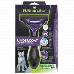 FURminator Undercoat deShedding Tool for Medium/Large Short Hair Cat - Case of 3