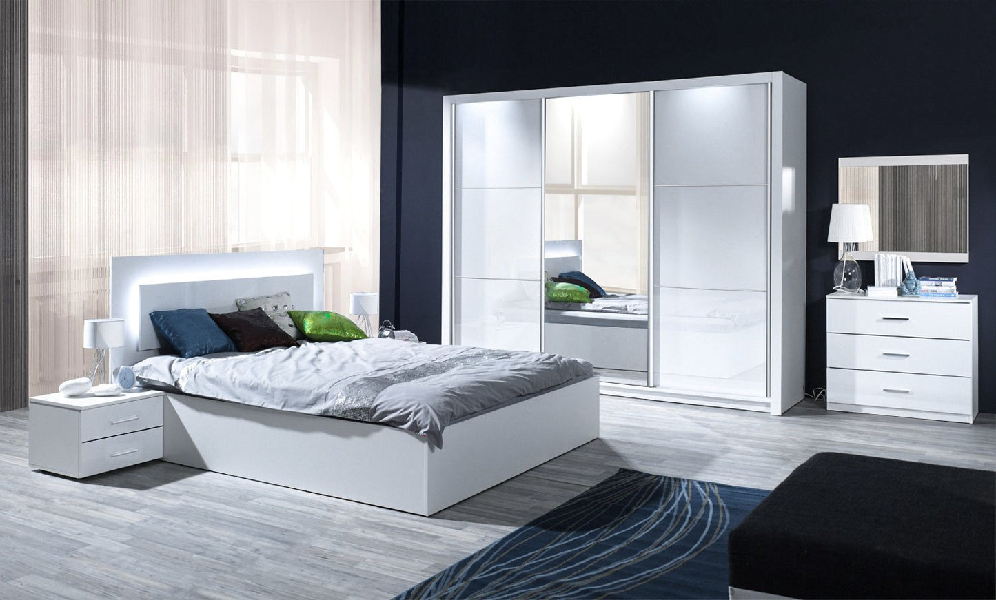 Siena 160cm Bed with LED