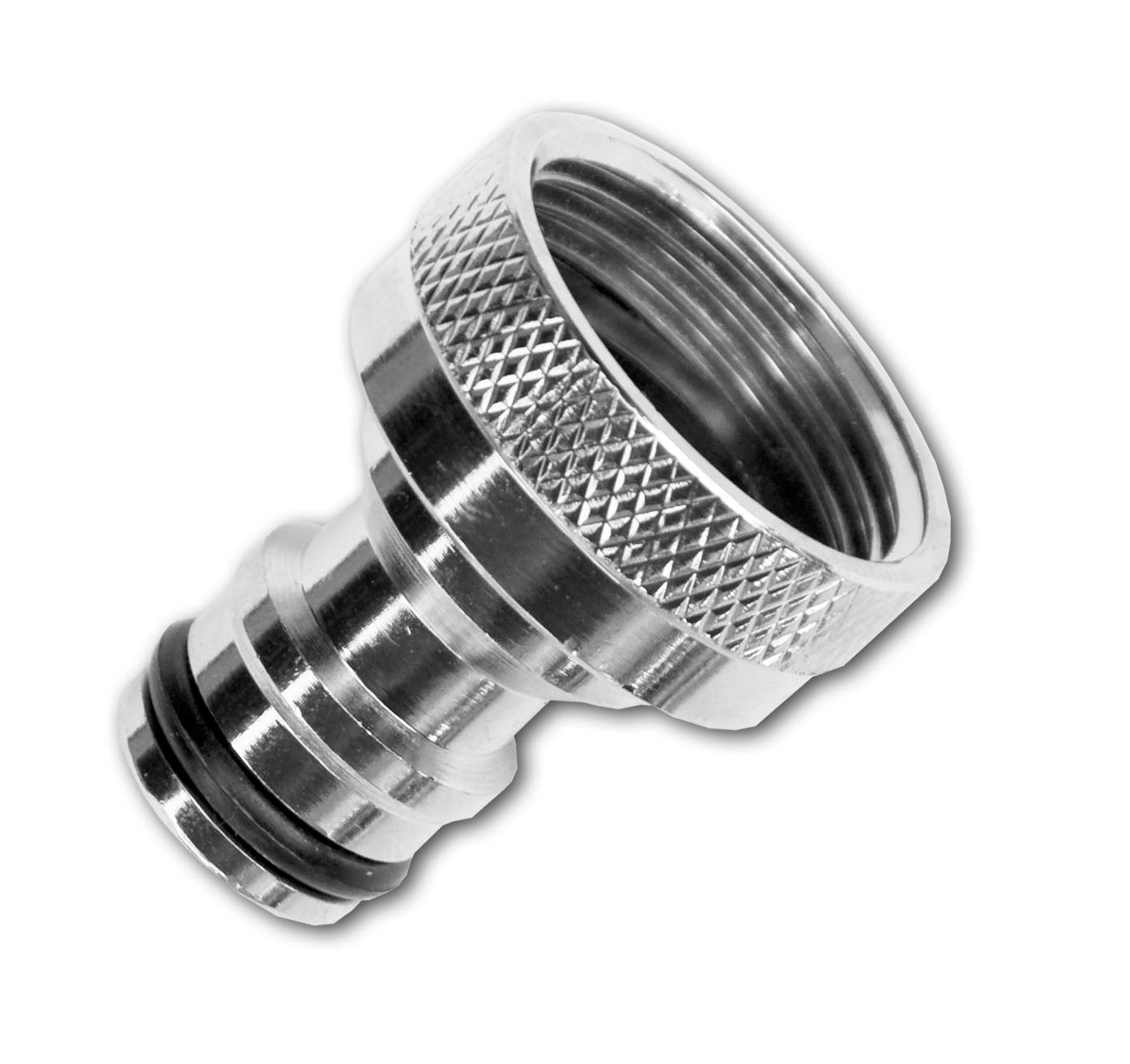 Tap Connector Snap-On Male - 1in BSPF Brass Nickle Plated for Hose Connector Set