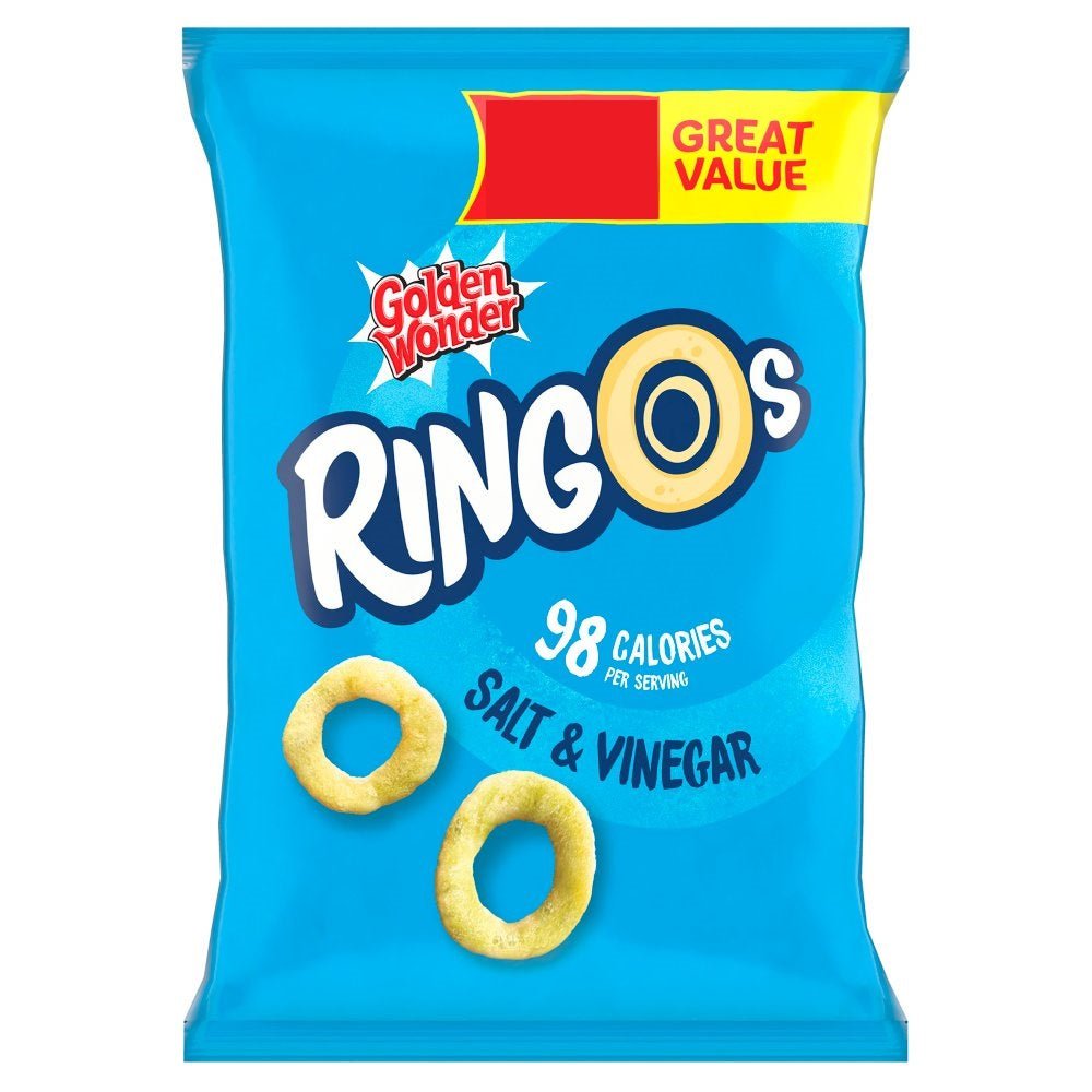 Golden Wonder Ringos Salt & Vinegar PMP 40g (Box of 18)