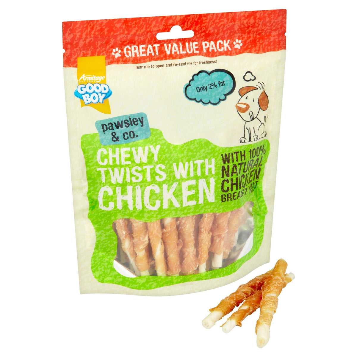 Good Boy Chewy Twists Chicken 320g - Case of 5