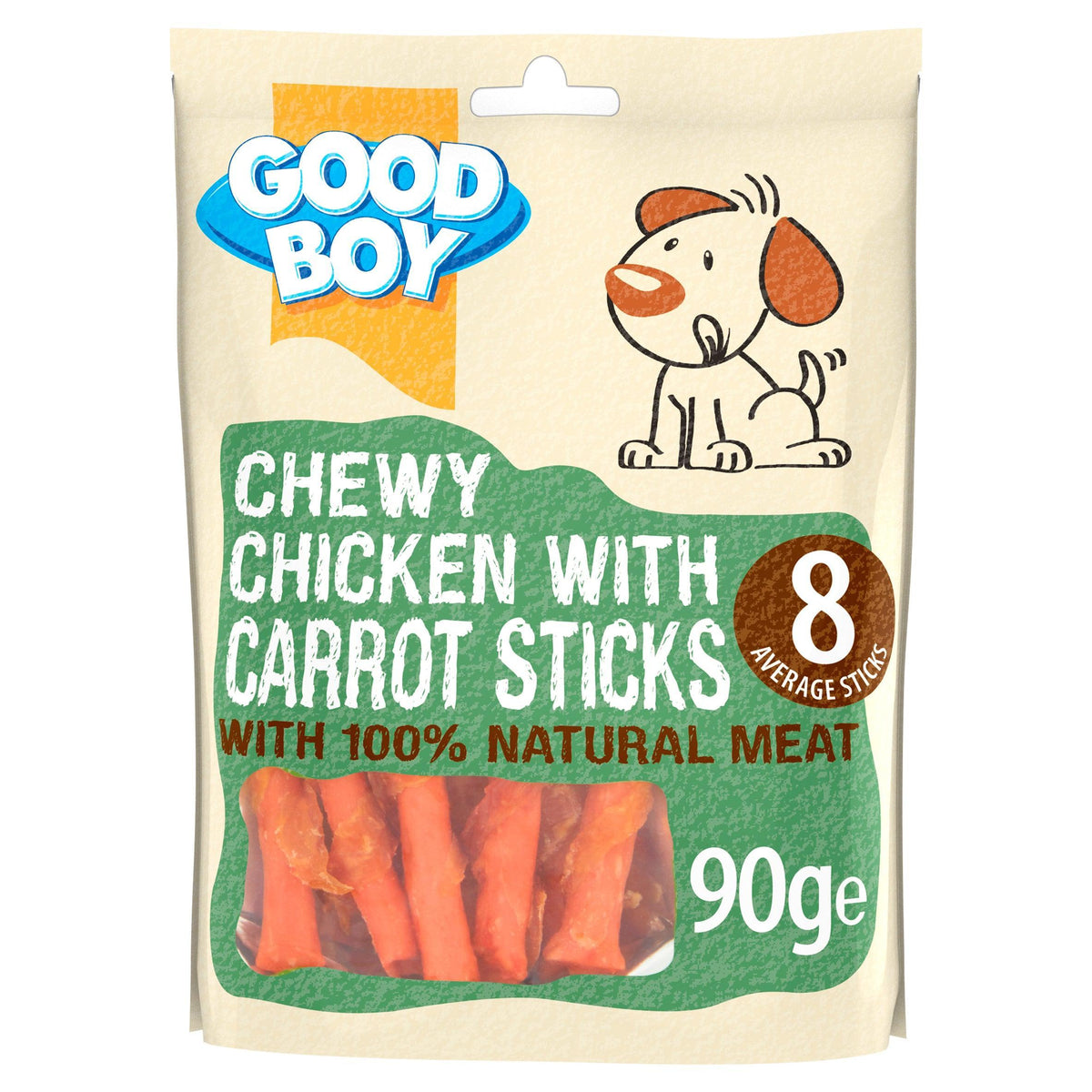 Good Boy Chicken Carrot Sticks 90g - Case of 10