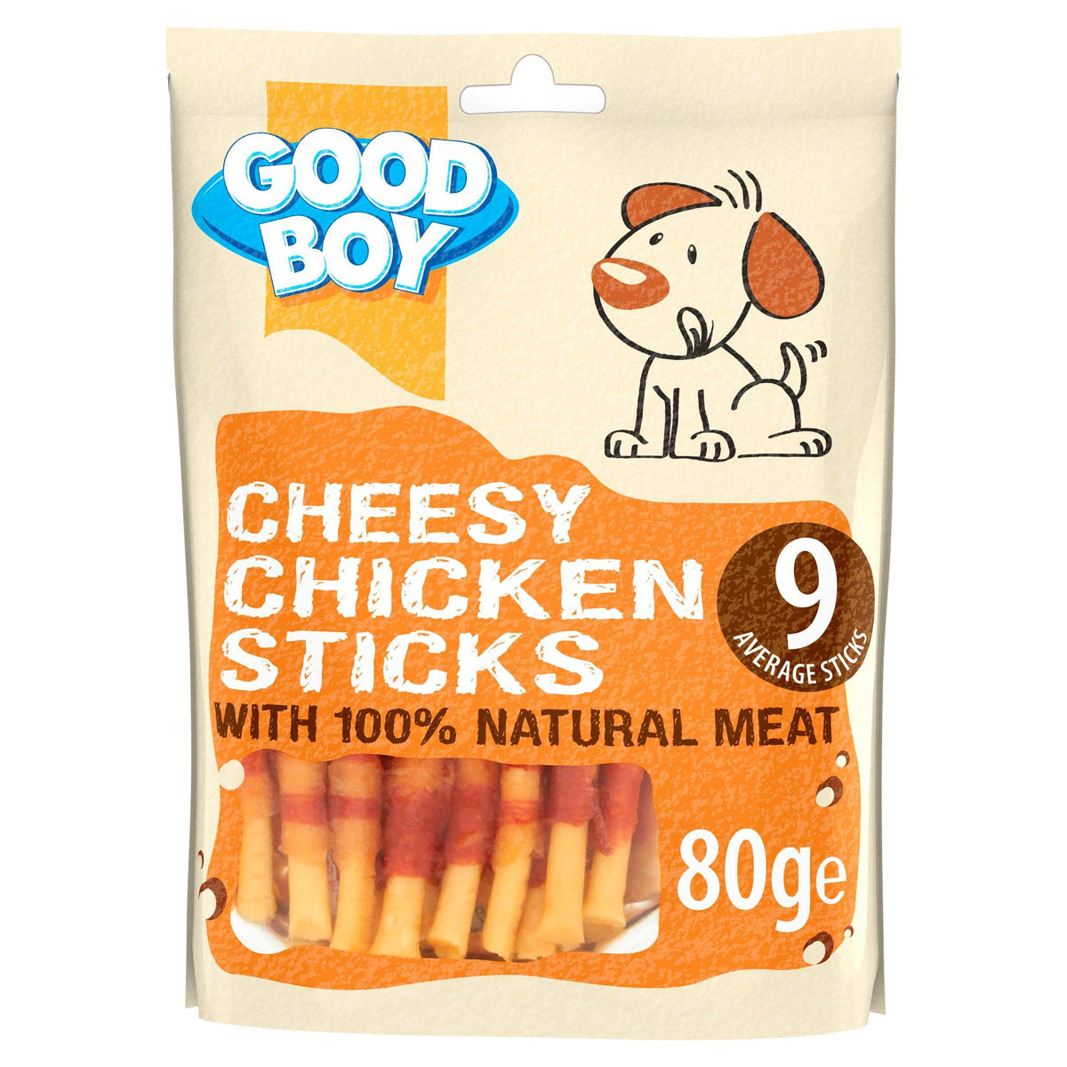 Good Boy Chicken Cheese Sticks 80g - Case of 10