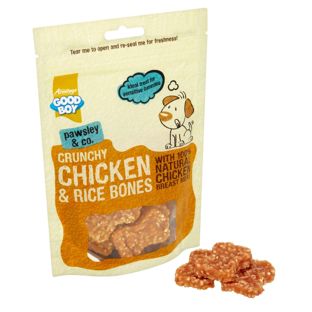 Good Boy Crunchy Chicken and Rice Bones 100g - Case of 8
