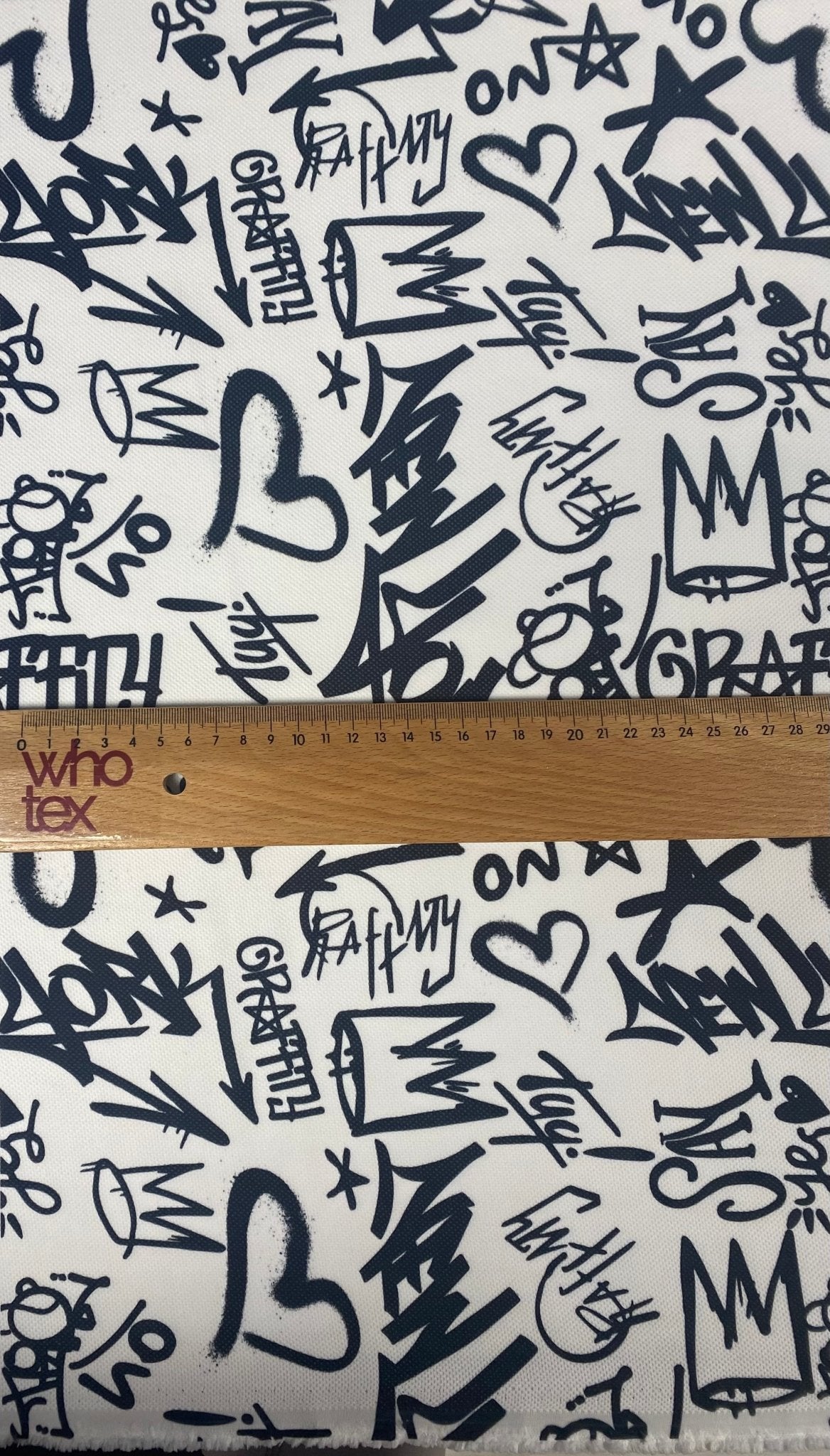Graffiti Pattern Activewear Fabric by Metre