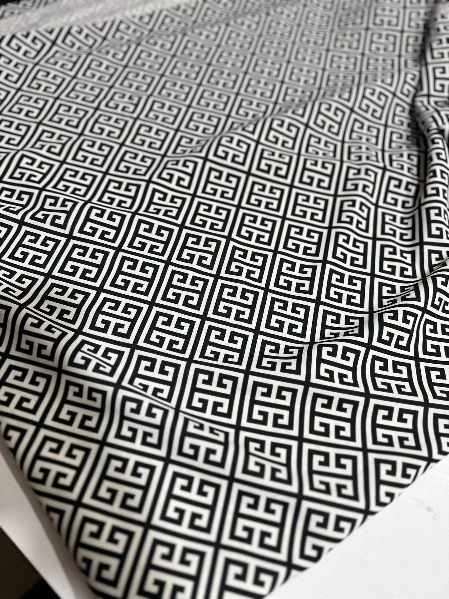 Greek Key Pattern Fabric Sold by Metre