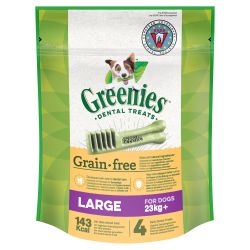 Greenies Dental Dog Treat Grain Free Large 170g