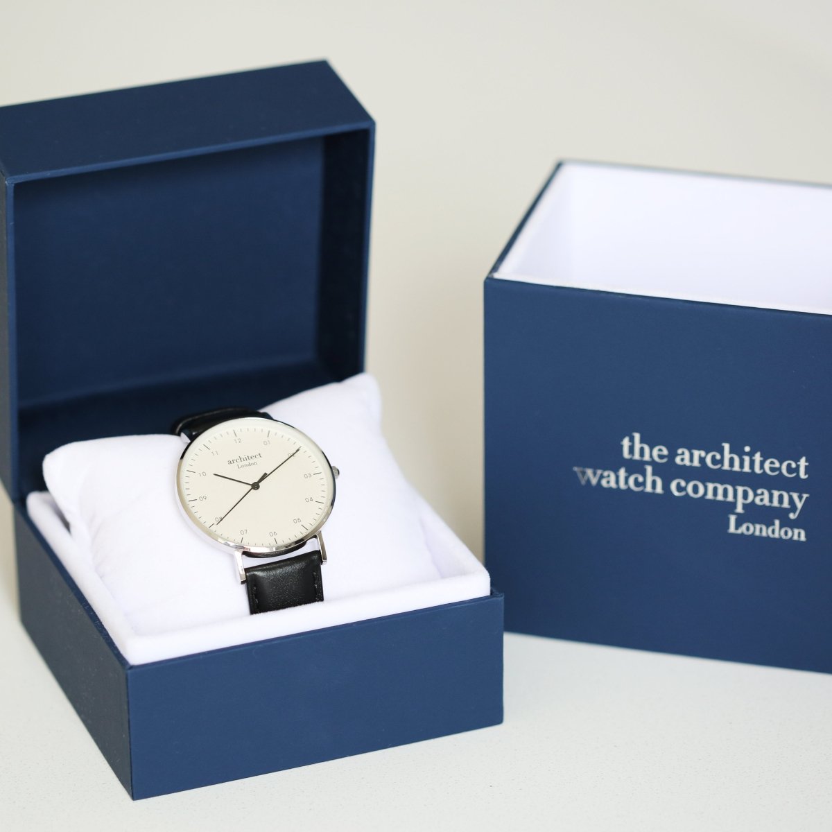 Handwriting Engraving - Men's Architect Zephyr, Jet Black Strap