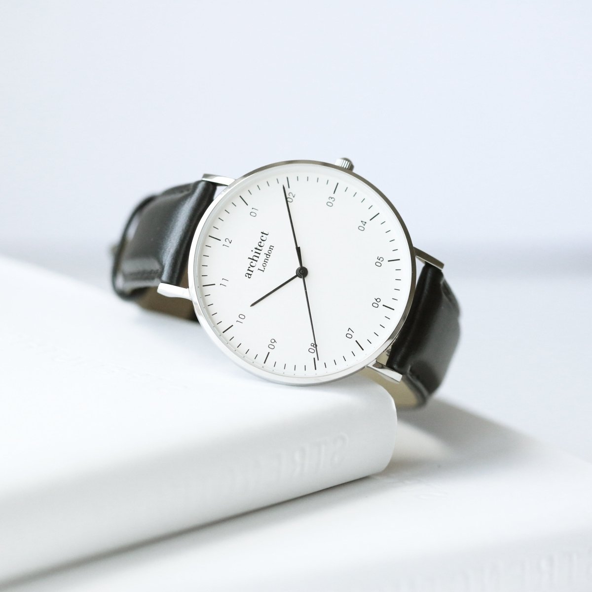Handwriting Engraving - Men's Architect Zephyr, Jet Black Strap