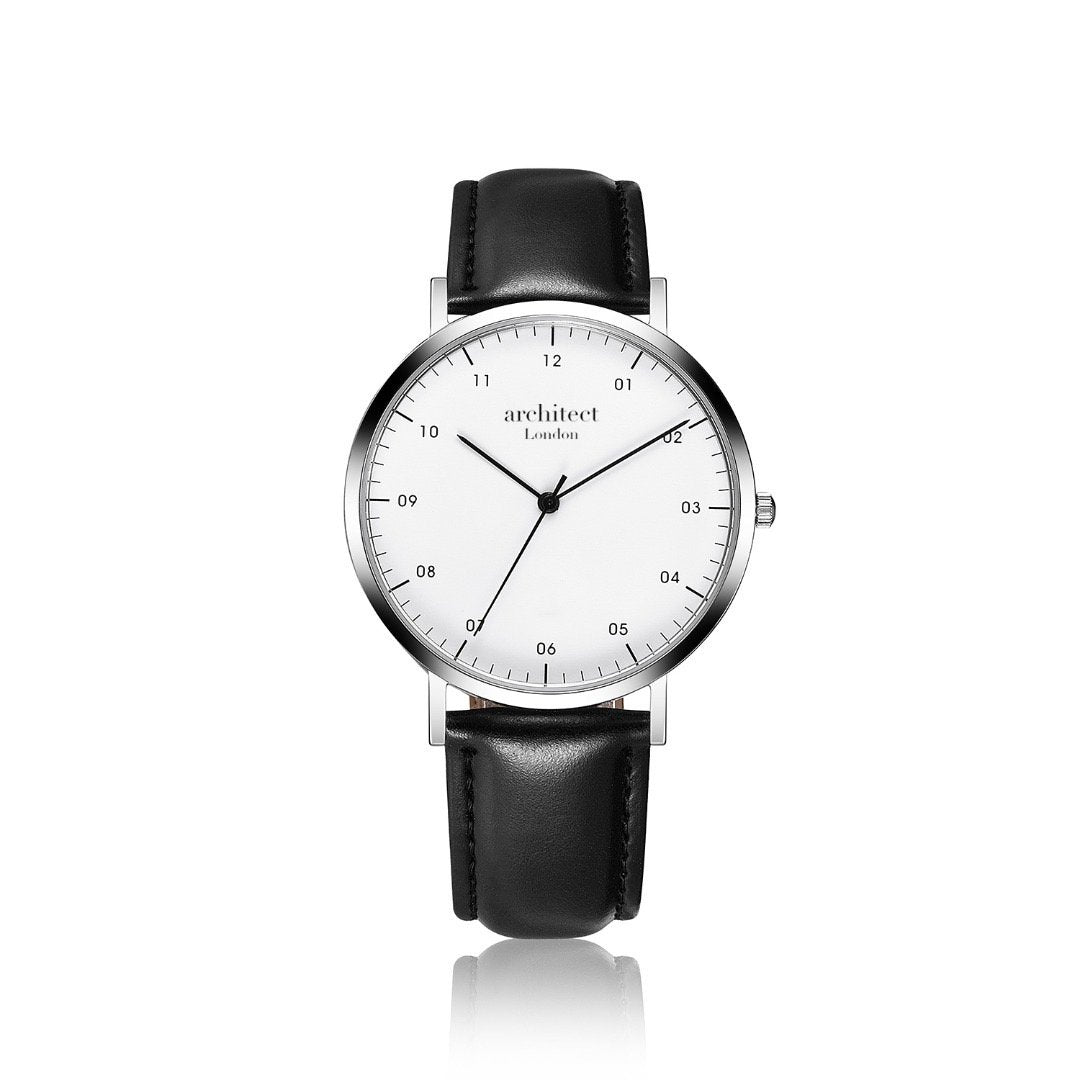 Handwriting Engraving - Men's Architect Zephyr, Jet Black Strap