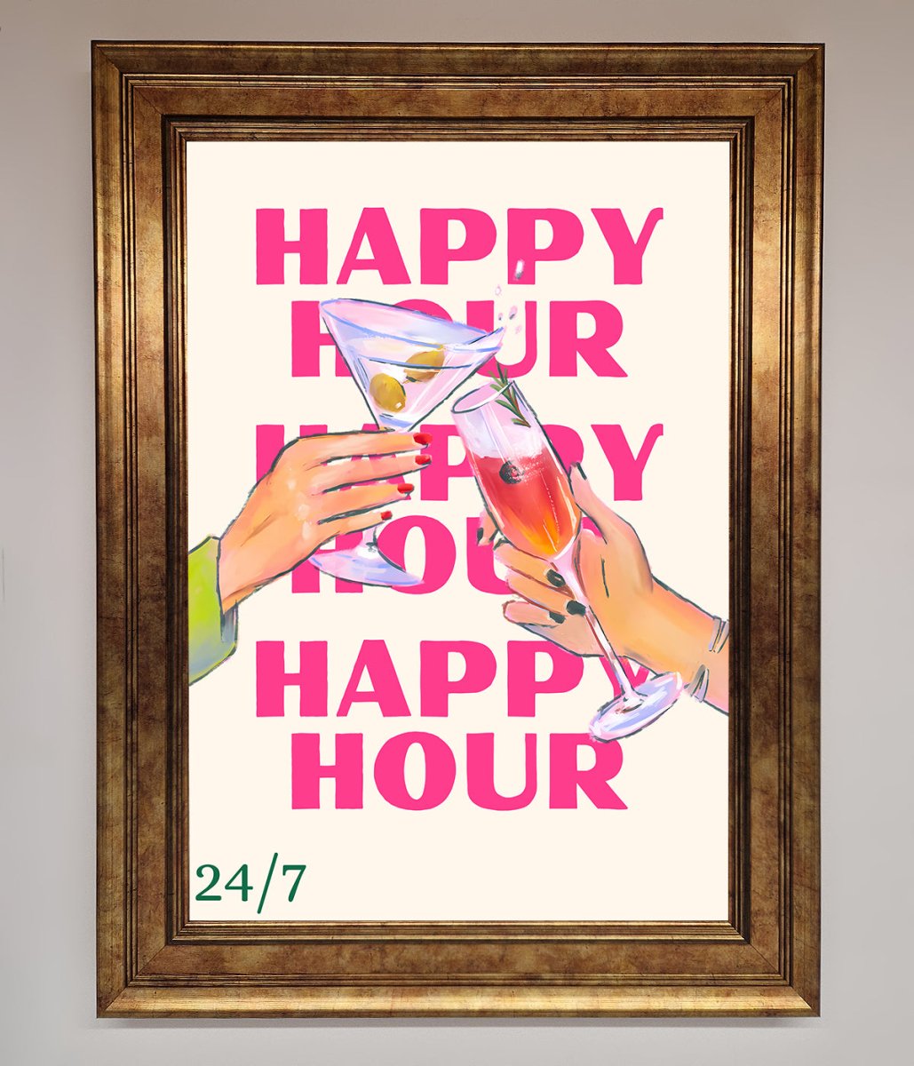 Happy Hour Framed Poster