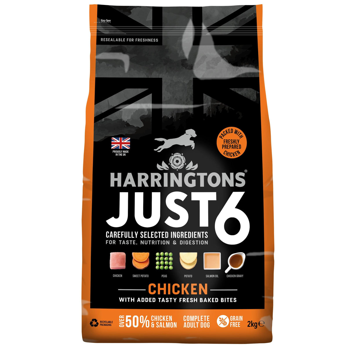 Harringtons Just 6 Chicken 2kg - Case of 4
