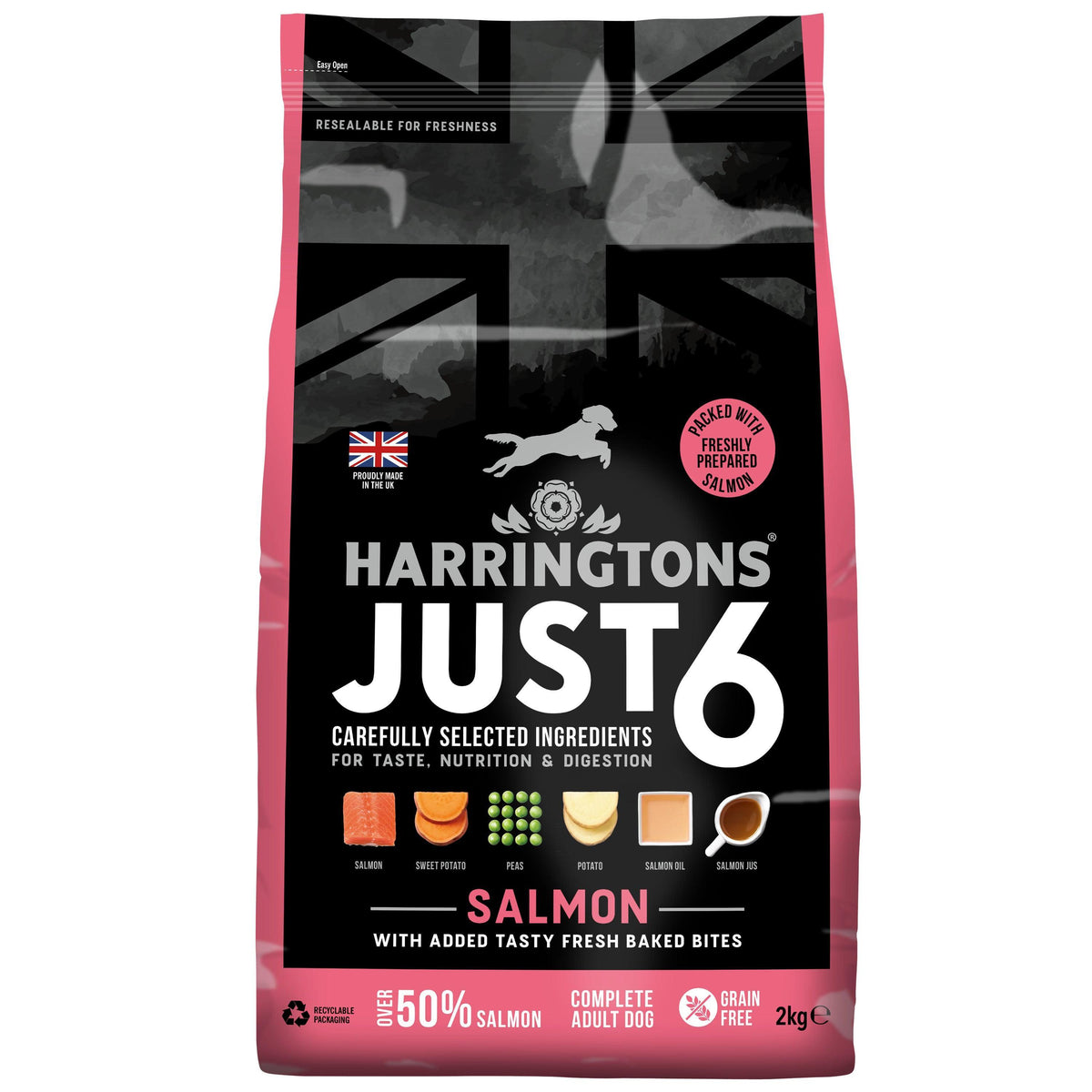 Harringtons Just 6 Salmon 2kg - Case of 4