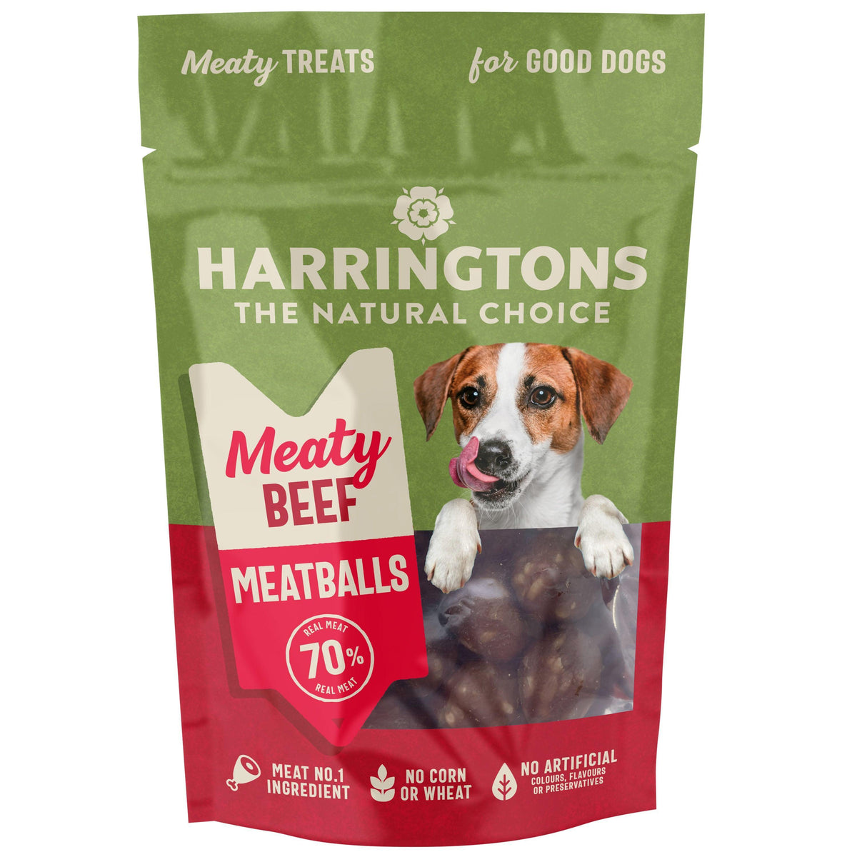 Harringtons Natural Choice Meaty Beef Meatballs Treats 70g - Case of 8