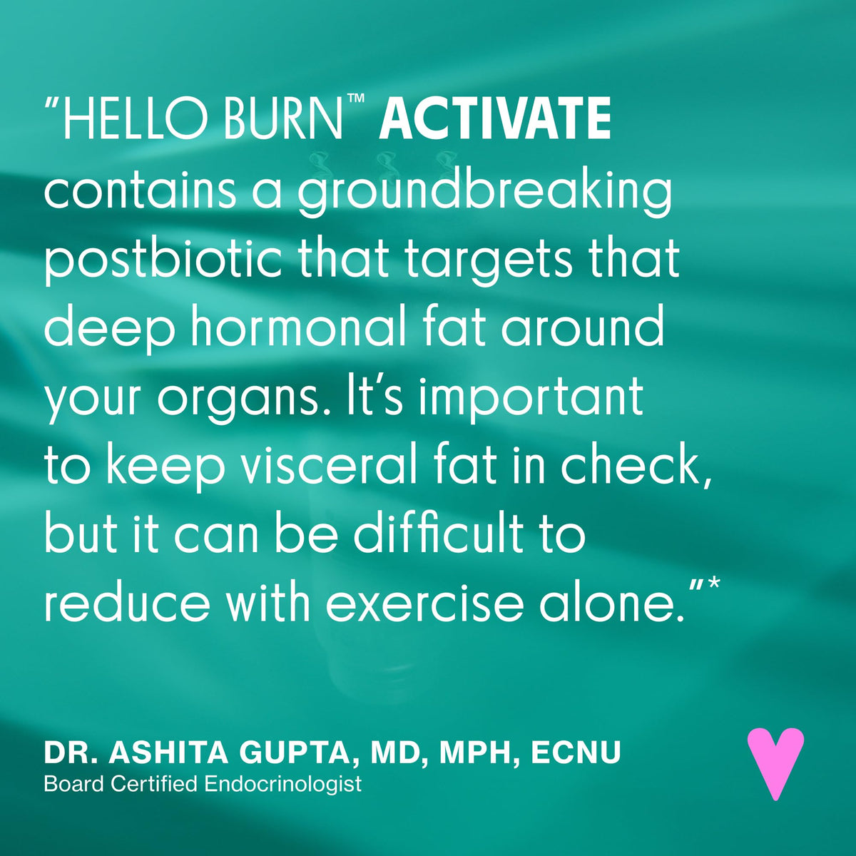 Love Wellness Hello Burn Activate – Visceral Fat Support (HT BPL1) 30 Count