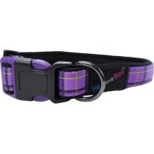 Hem & Boo Check Collar Purple Large