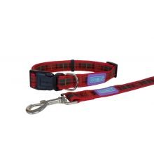 Hem & Boo Tartan Collar Red Medium