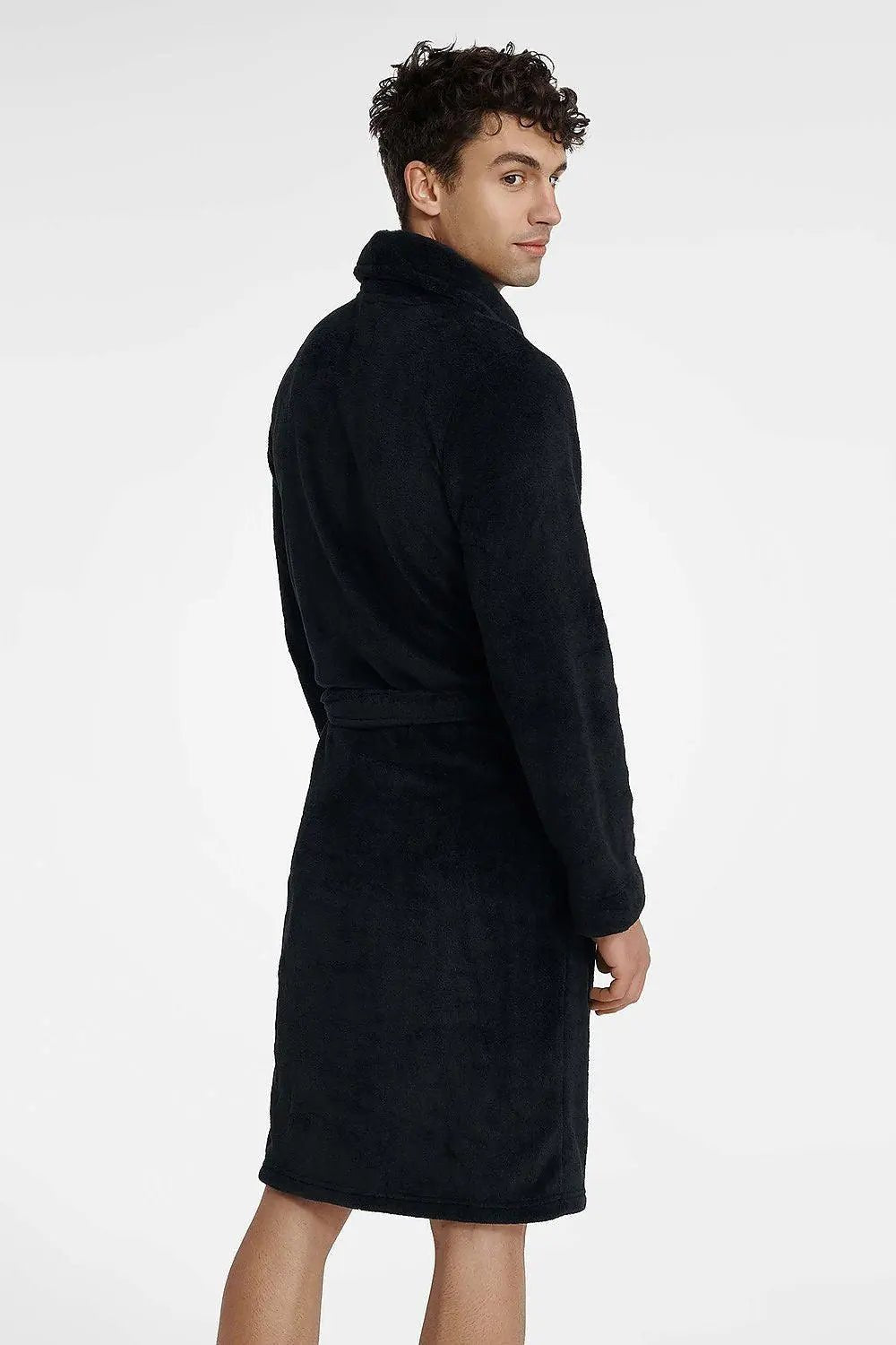 Henderson black men's bathrobe