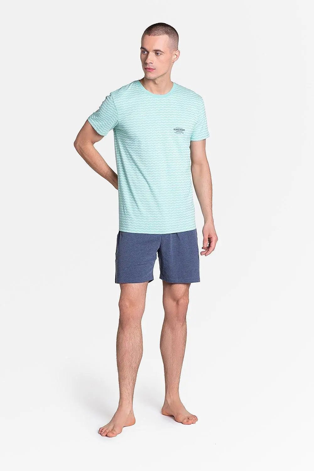 Henderson t-shirt and knee-length shorts men's pyjamas
