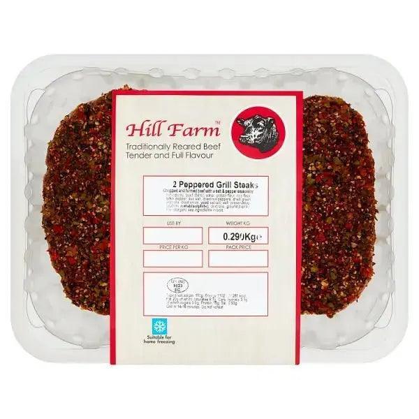 Hill Farm 2 Peppered Grill Steaks 0.290kg