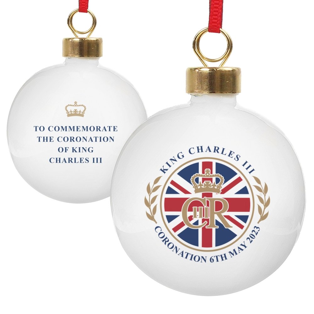 His Majesty King Charles Iii Union Jack Coronation Commemorative Bauble
