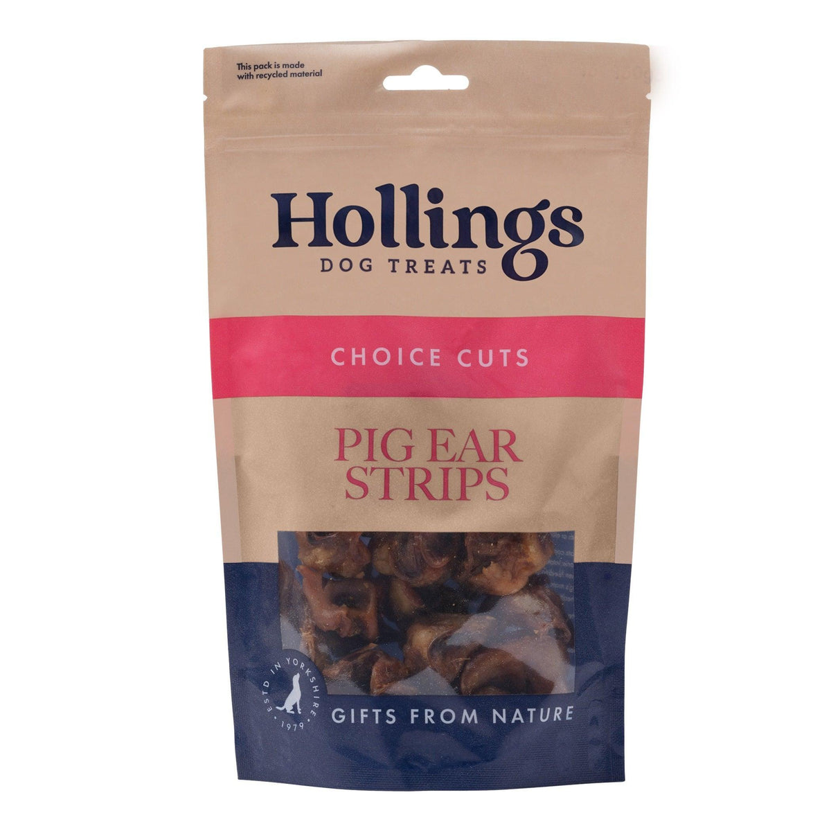 Hollings Pig Ear Strips 500g - Case of 6