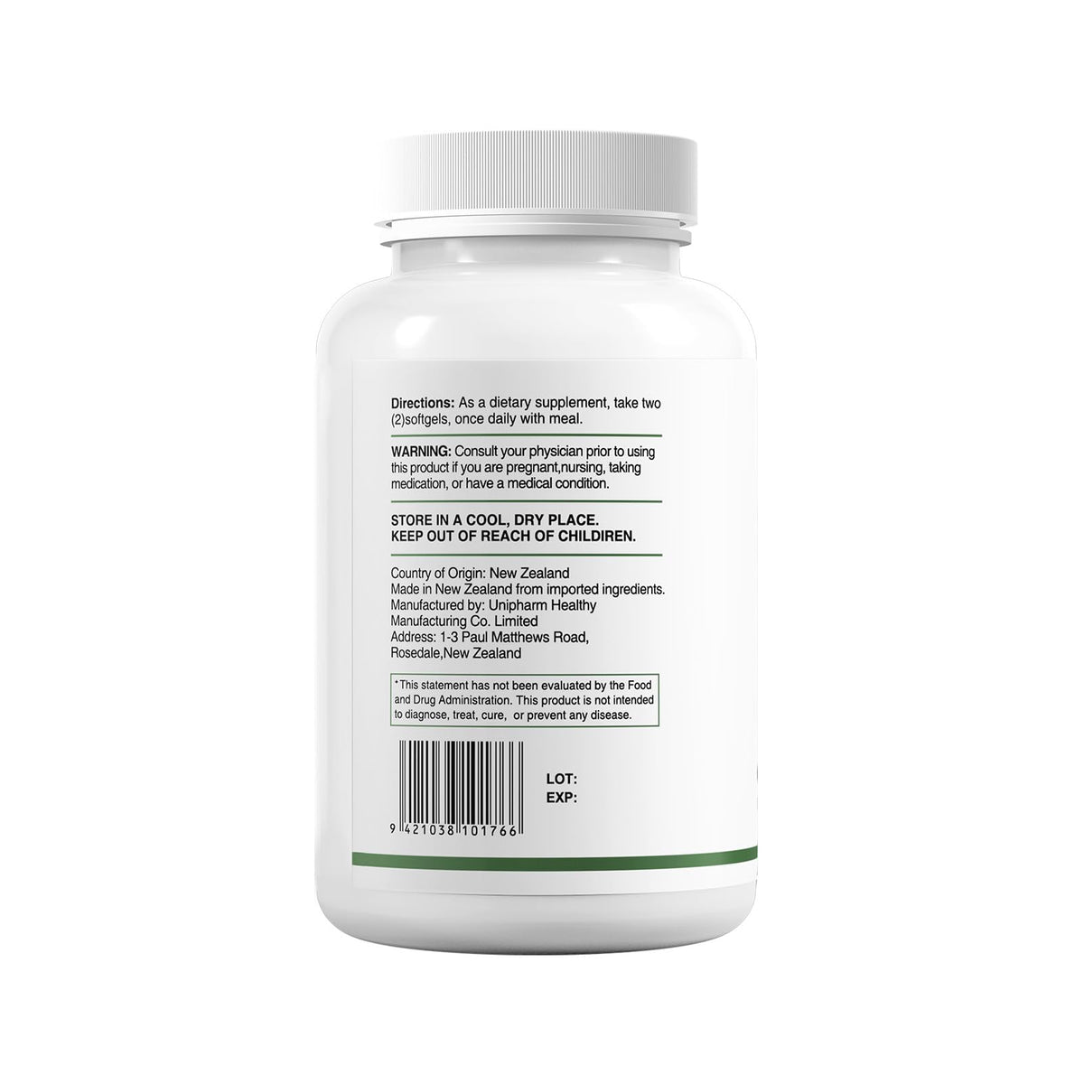 HUJ Omega 3 Fish Oil 1000mg Softgels – EPA+DPA, Heart, Brain, Skin, Eyes & Cardiovascular Support | 60 Softgels