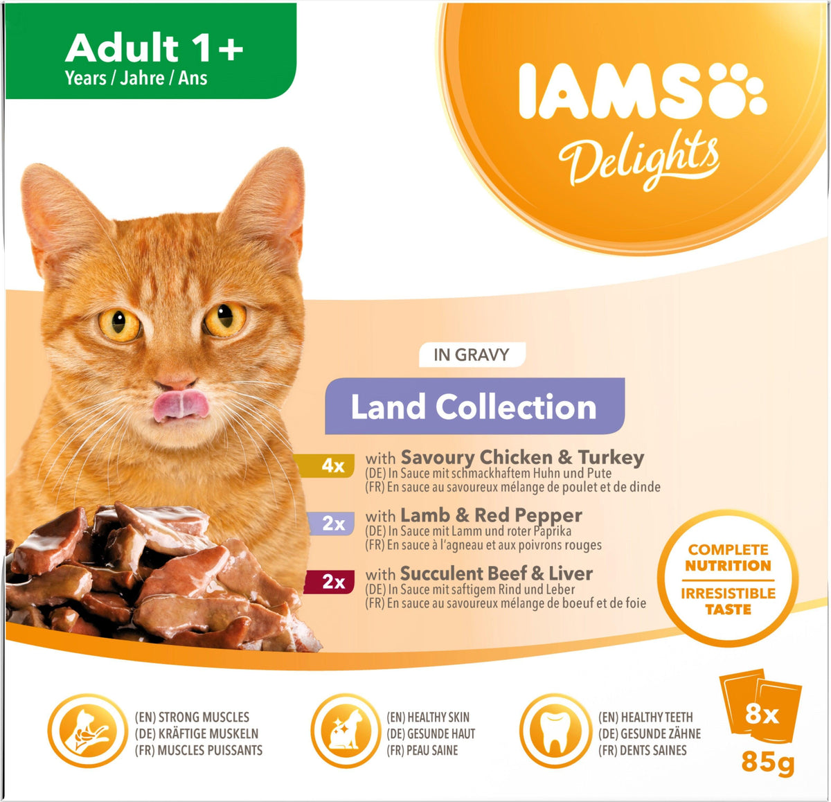 Iams Delight Adult Land Collection in Gravy 85g - Case of 8