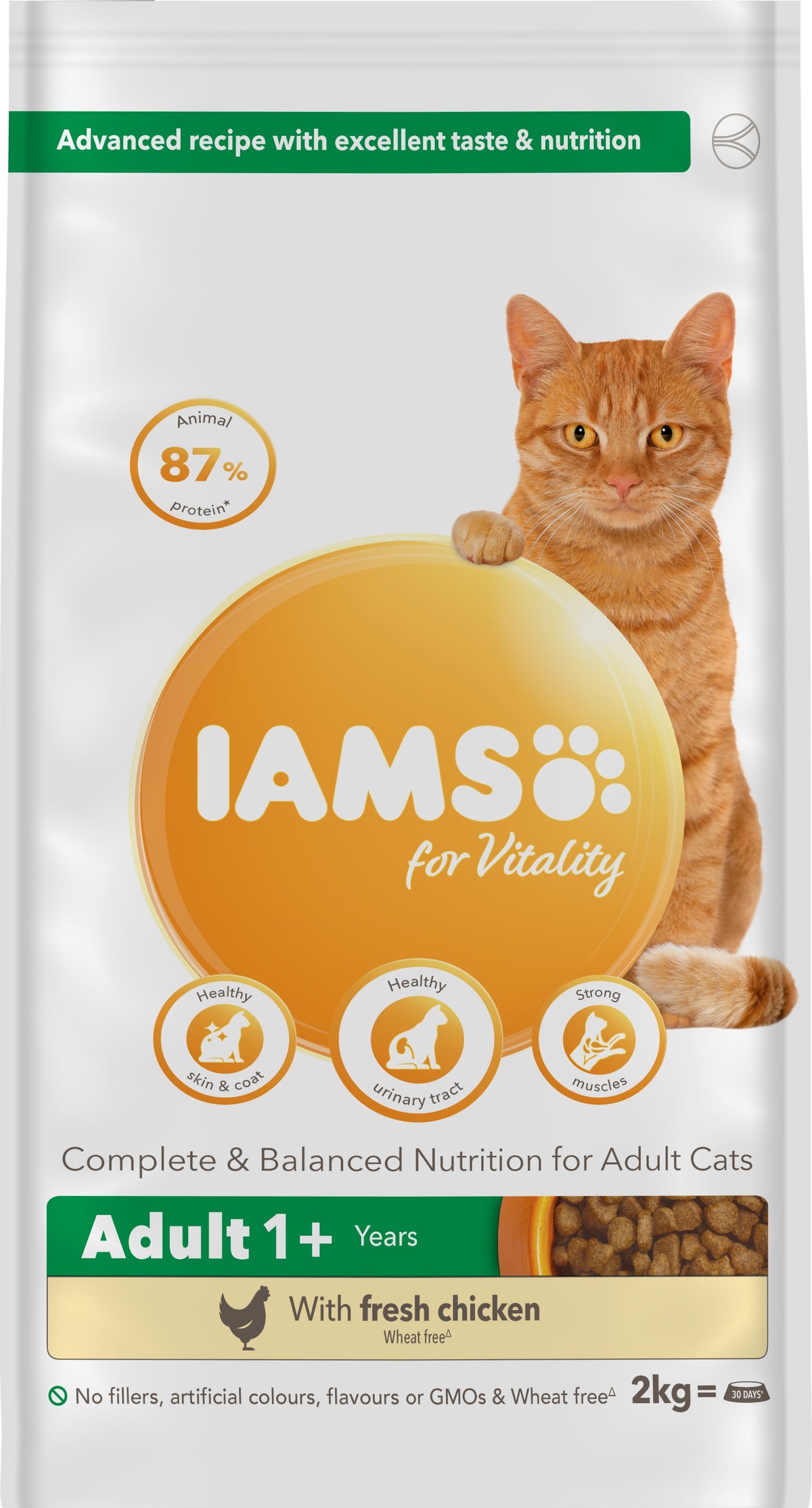 Iams Cat Adult with Chicken 2kg - Case of 2