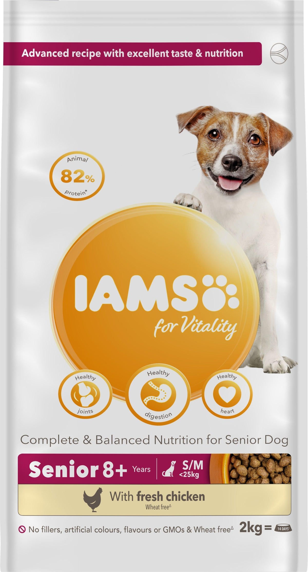 Iams Dog Senior Small/Medium Chicken 2kg - Case of 2