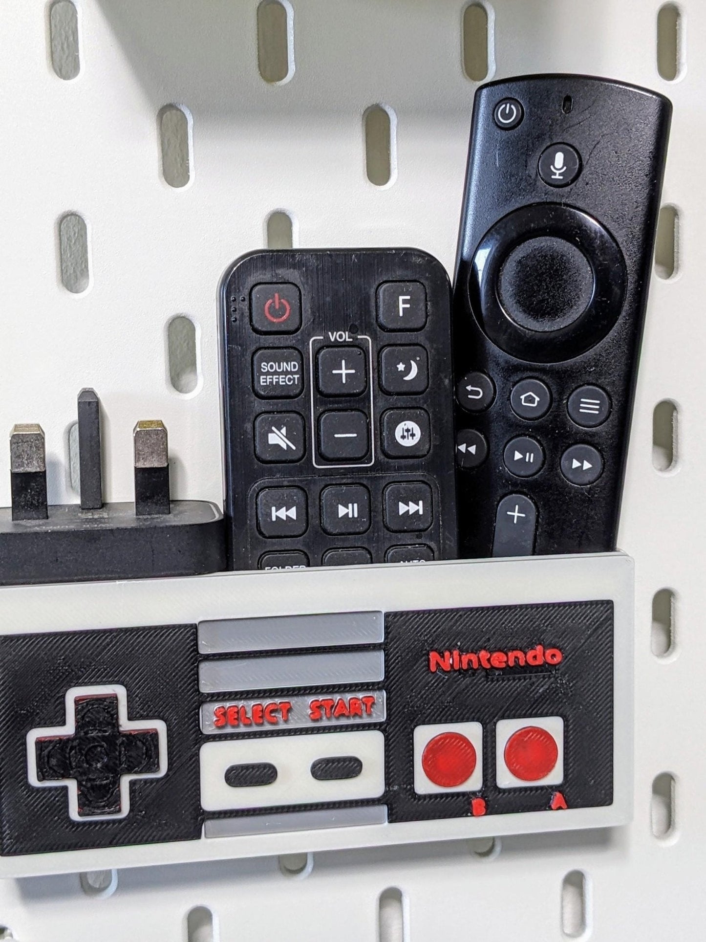 Ikea Skadis compatible Nintendo themed controller NES storage container.
