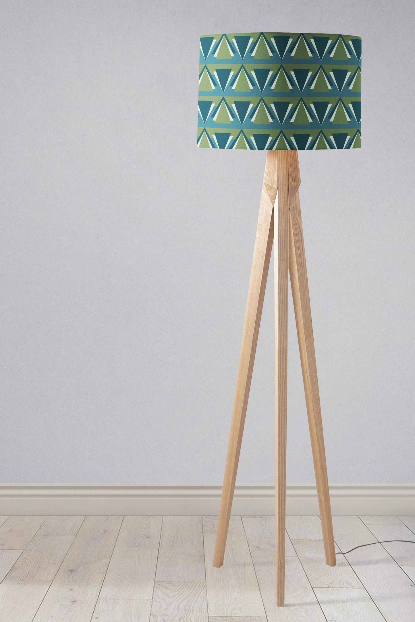 Green and Blue Art Deco Lampshade