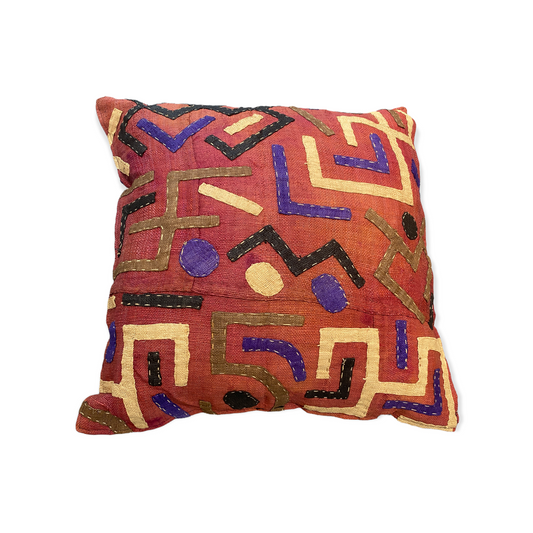 African Kuba Cloth Cushion 60x60 (04)